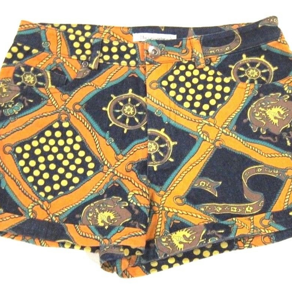 Urban Outfitters Lucca Couture Jeans Nautical Print Denim Shorts